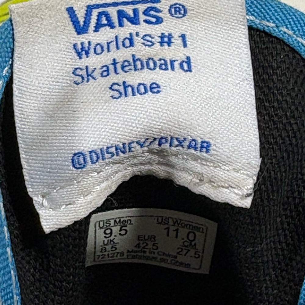 Vans x Disney Pixar Toy Story Glow in the Dark Aliens Sneakers SZ M's 9.5/W's 11 - Picture 9 of 12
